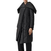 BLACK Manteau portefeuille en soie mélangée avec détail façon cape