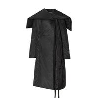 BLACK Manteau portefeuille en soie mélangée avec détail façon cape