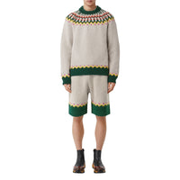 Short en laine à cordon de serrage et motif fair isle - Sésame