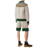 Short en laine à cordon de serrage et motif fair isle - Sésame