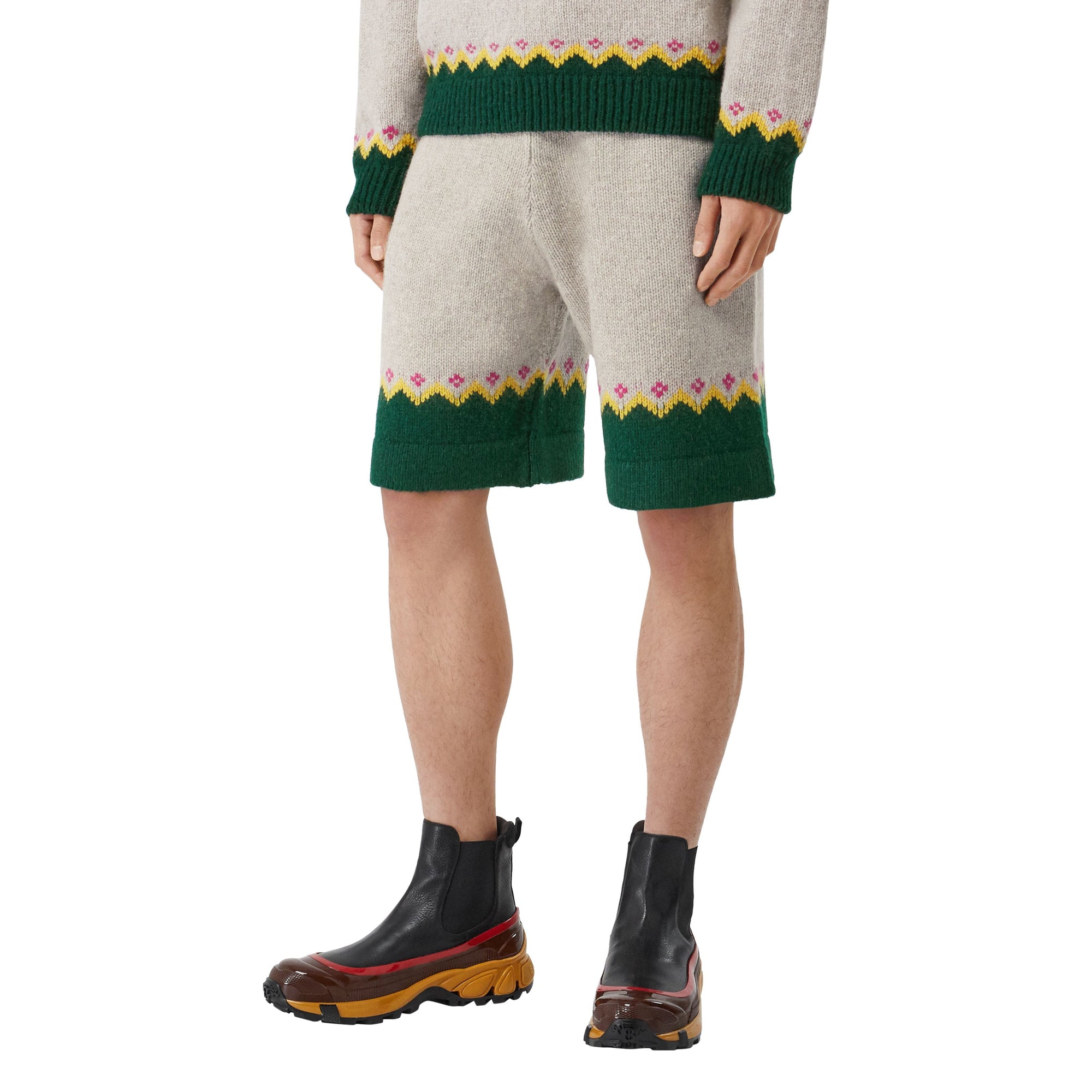 Short en laine à cordon de serrage et motif fair isle - Sésame