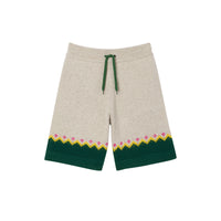 SESAME Short en laine à cordon de serrage et motif Fair Isle