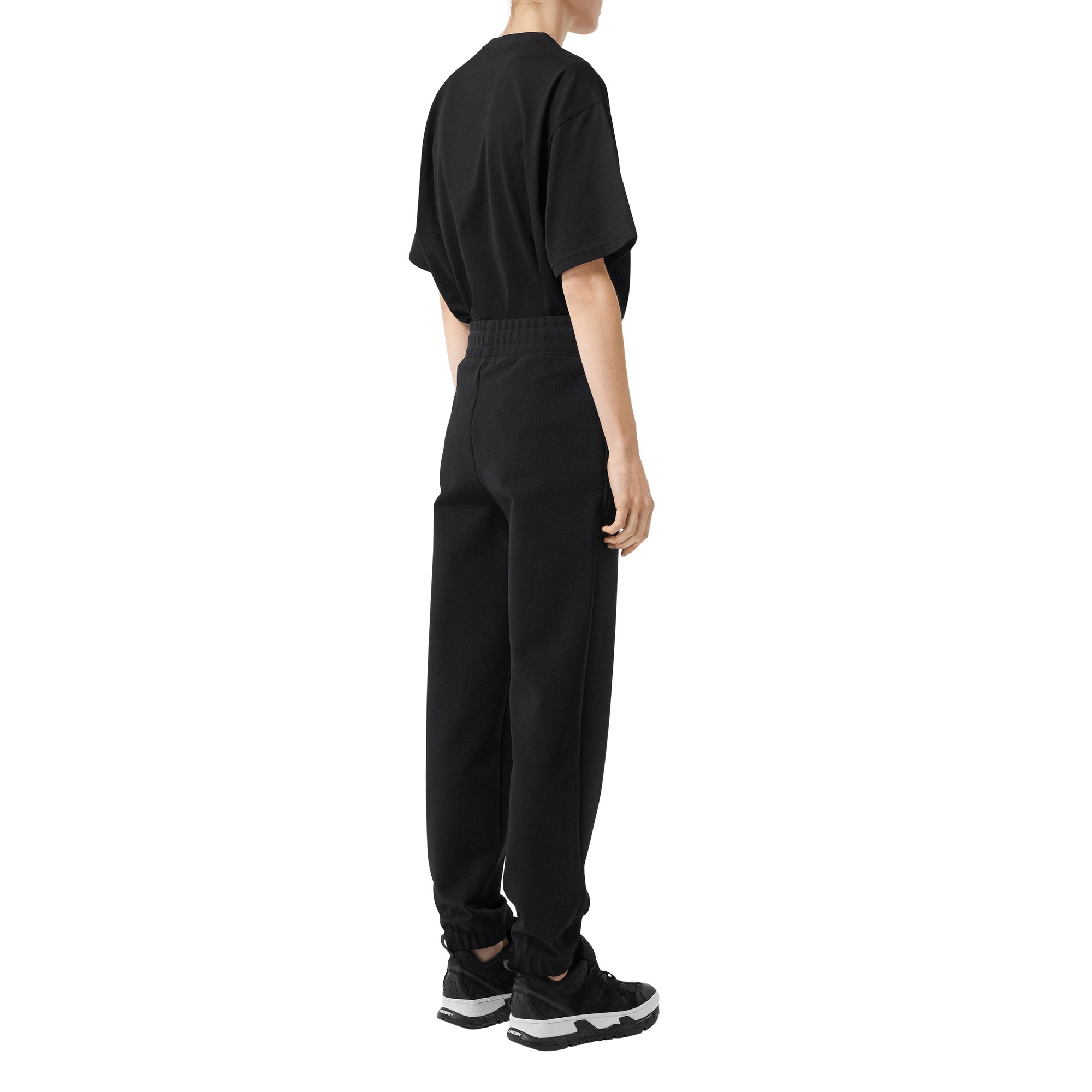 BLACK T-shirt oversize en coton avec bande arc-en-ciel