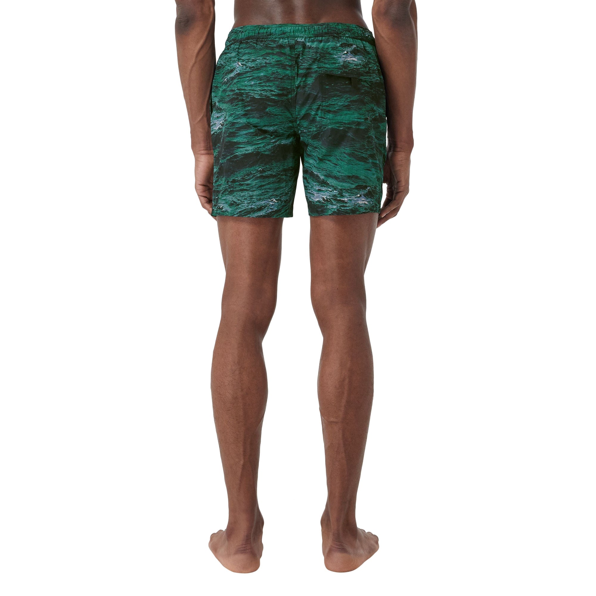 Short de bain avec cordon de serrage à imprimé marin - Bleu canard intense