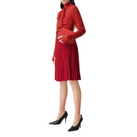 BRIGHT RED IP PAT Jupe plissée Monogram