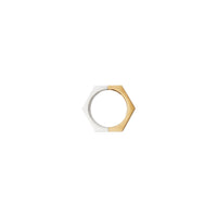 Bague écrou plaquée or et palladium - Or Clair & Palladio