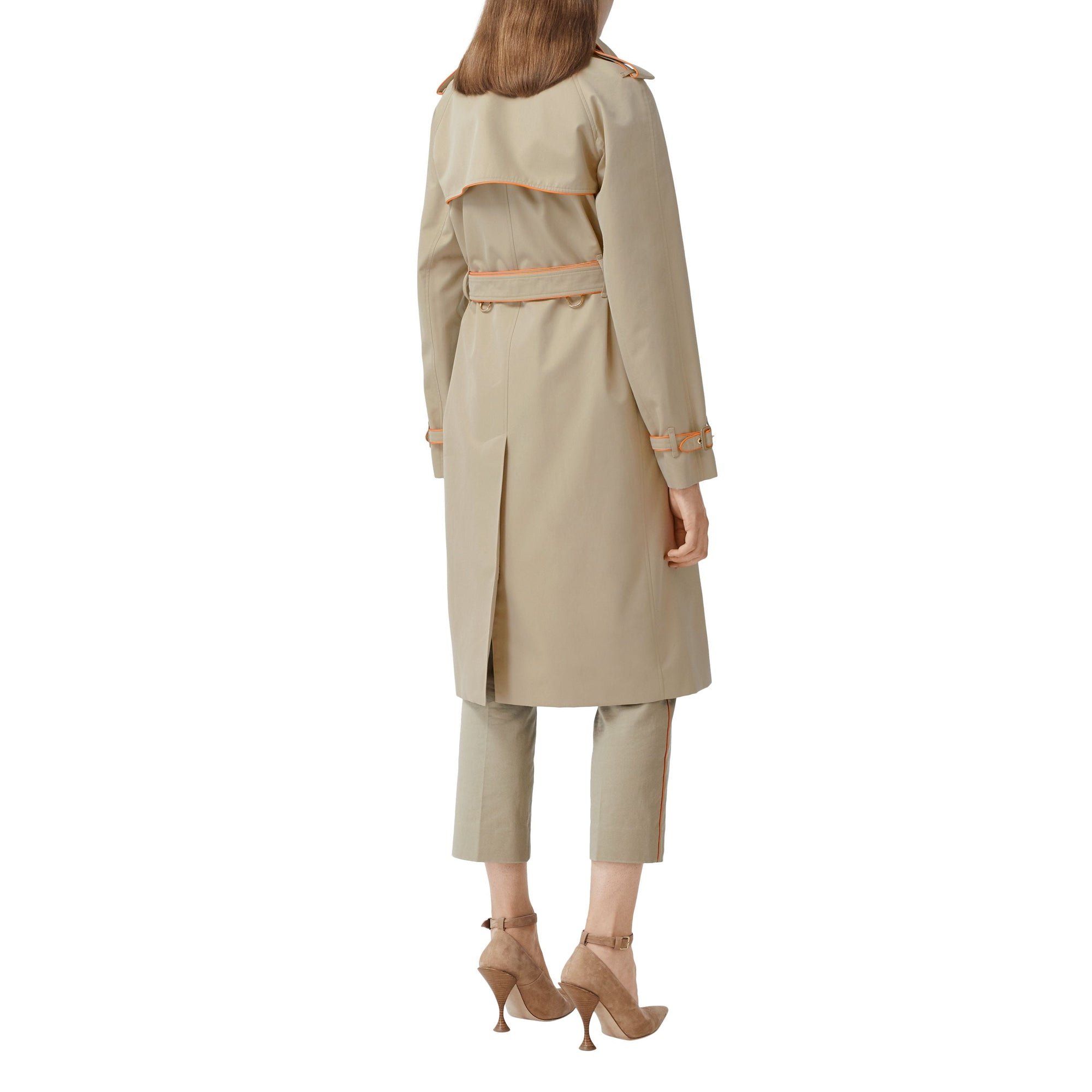 HONEY Trench en gabardine de coton passepoilé