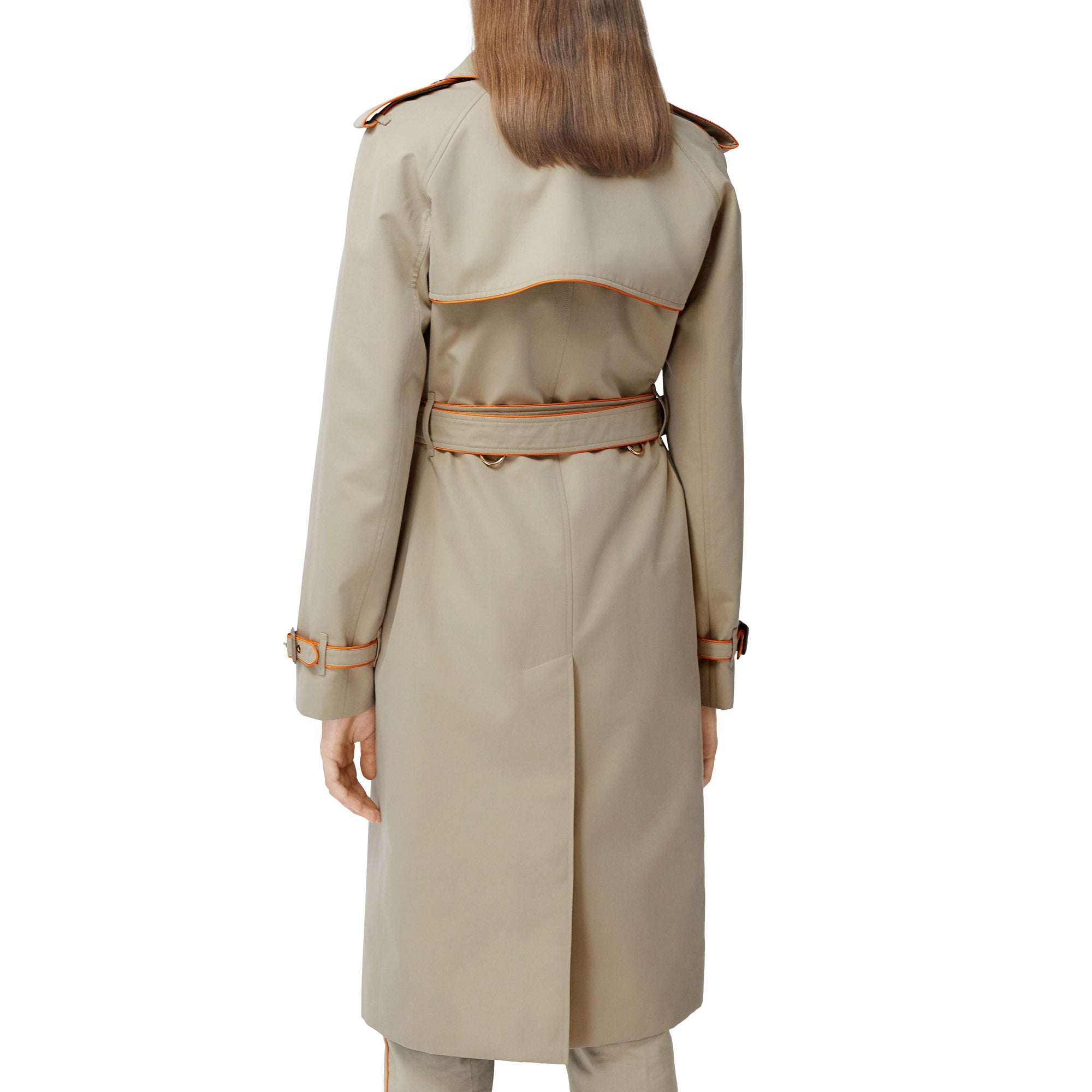 HONEY Trench en gabardine de coton passepoilé