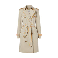 HONEY Trench en gabardine de coton passepoilé