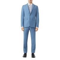 STEEL BLUE Veste de costume en laine et mohair