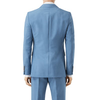 STEEL BLUE Veste de costume en laine et mohair