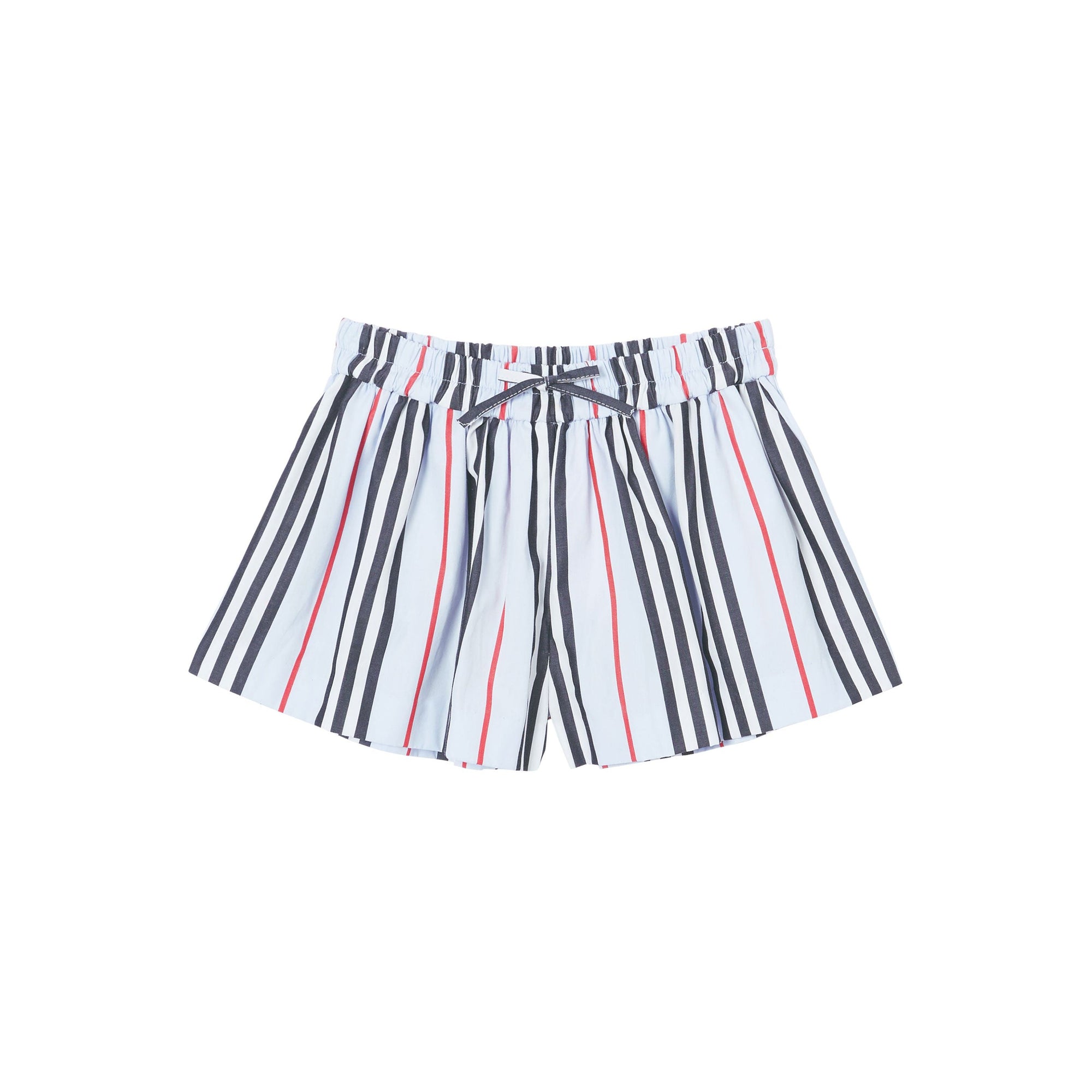 Short en popeline de coton à rayures iconiques - Bleu pâle