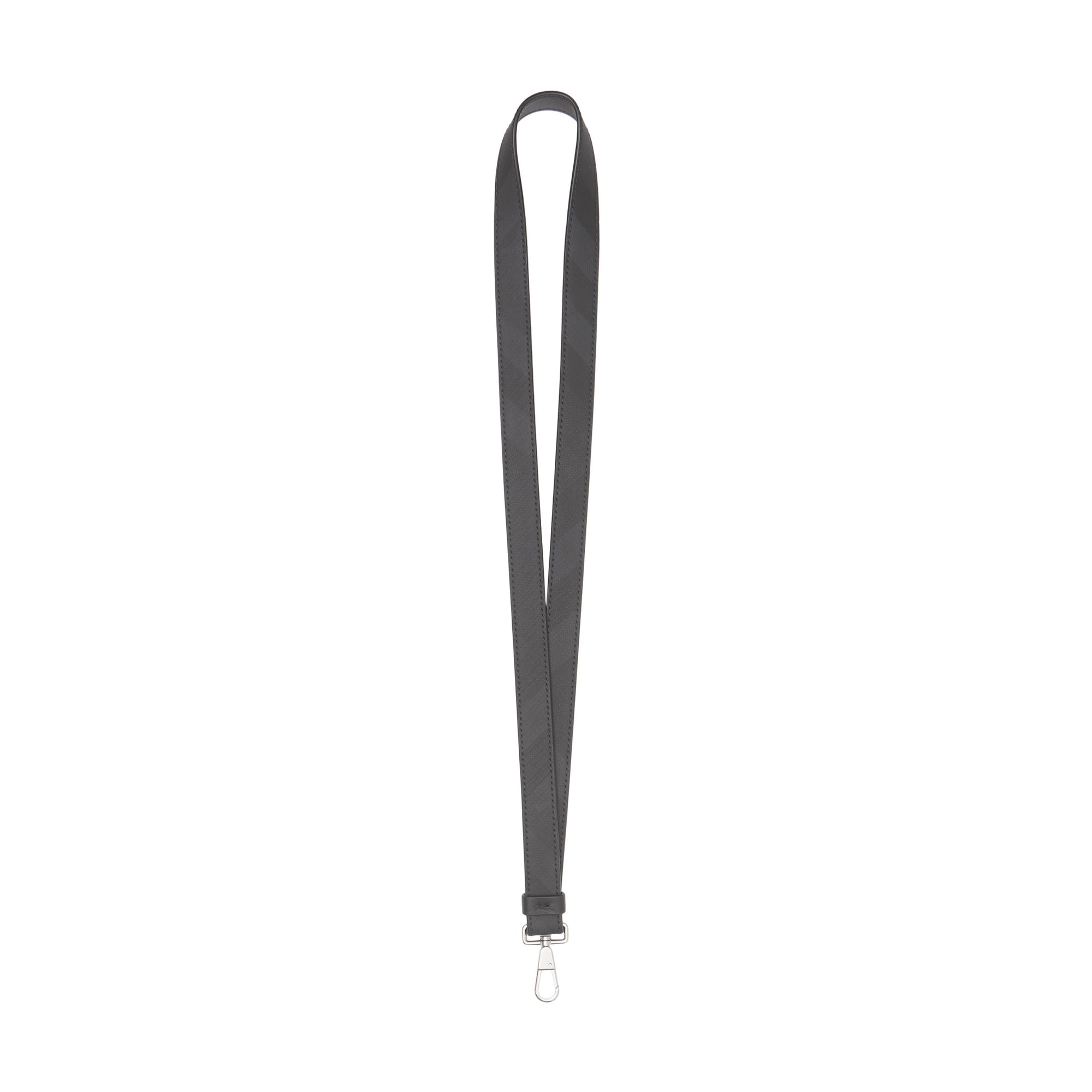 Dragonne en tissu london check et cuir - Anthracite sombre