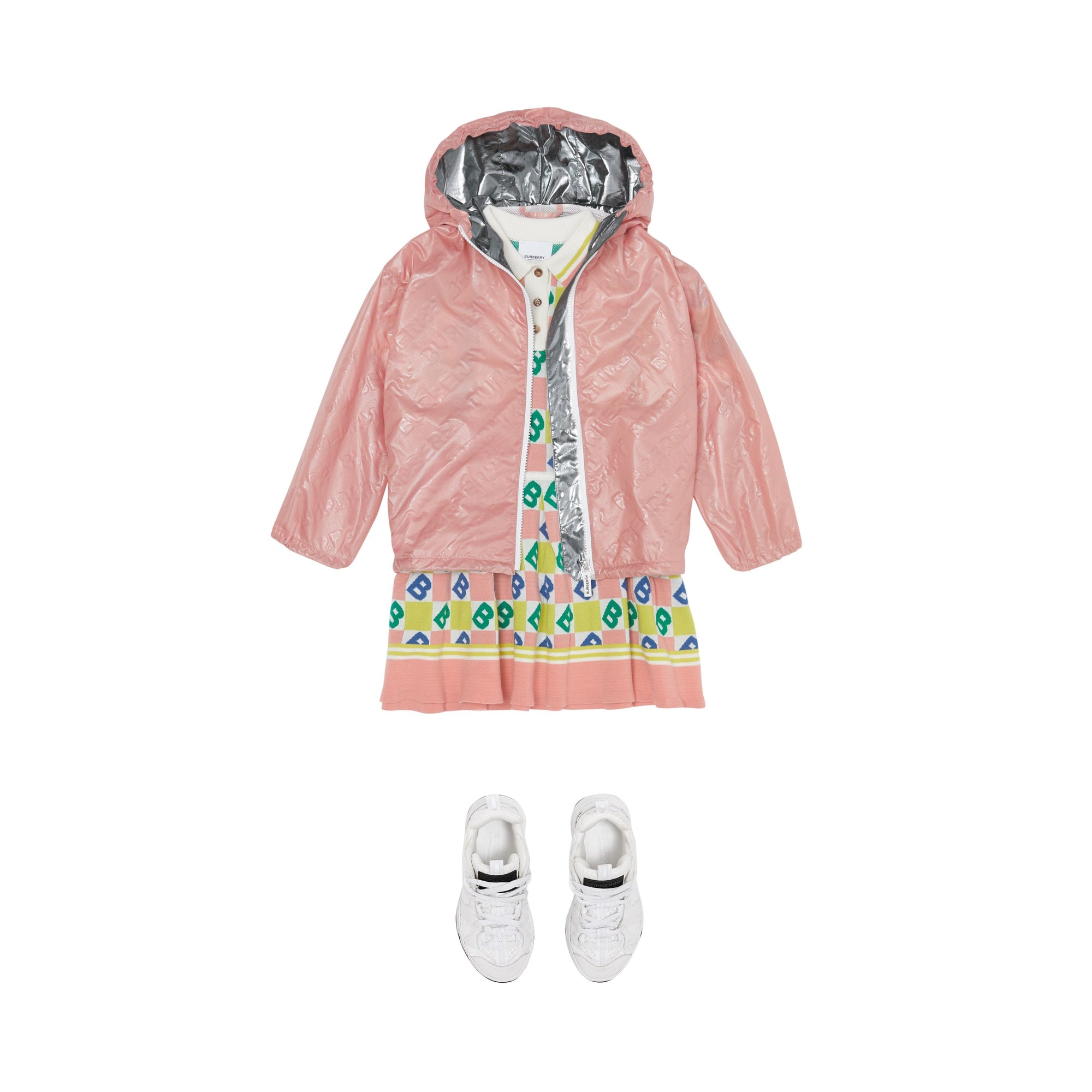 DUSTY PINK Veste légère à capuche avec logo