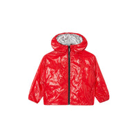 BRIGHT RED Veste légère à capuche avec logo