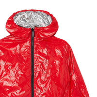 BRIGHT RED Veste légère à capuche avec logo