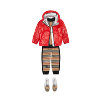BRIGHT RED Veste légère à capuche avec logo