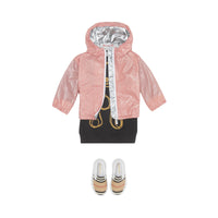 DUSTY PINK Veste légère à capuche avec logo