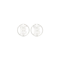 PALLADIO Créoles plaquées palladium Monogram
