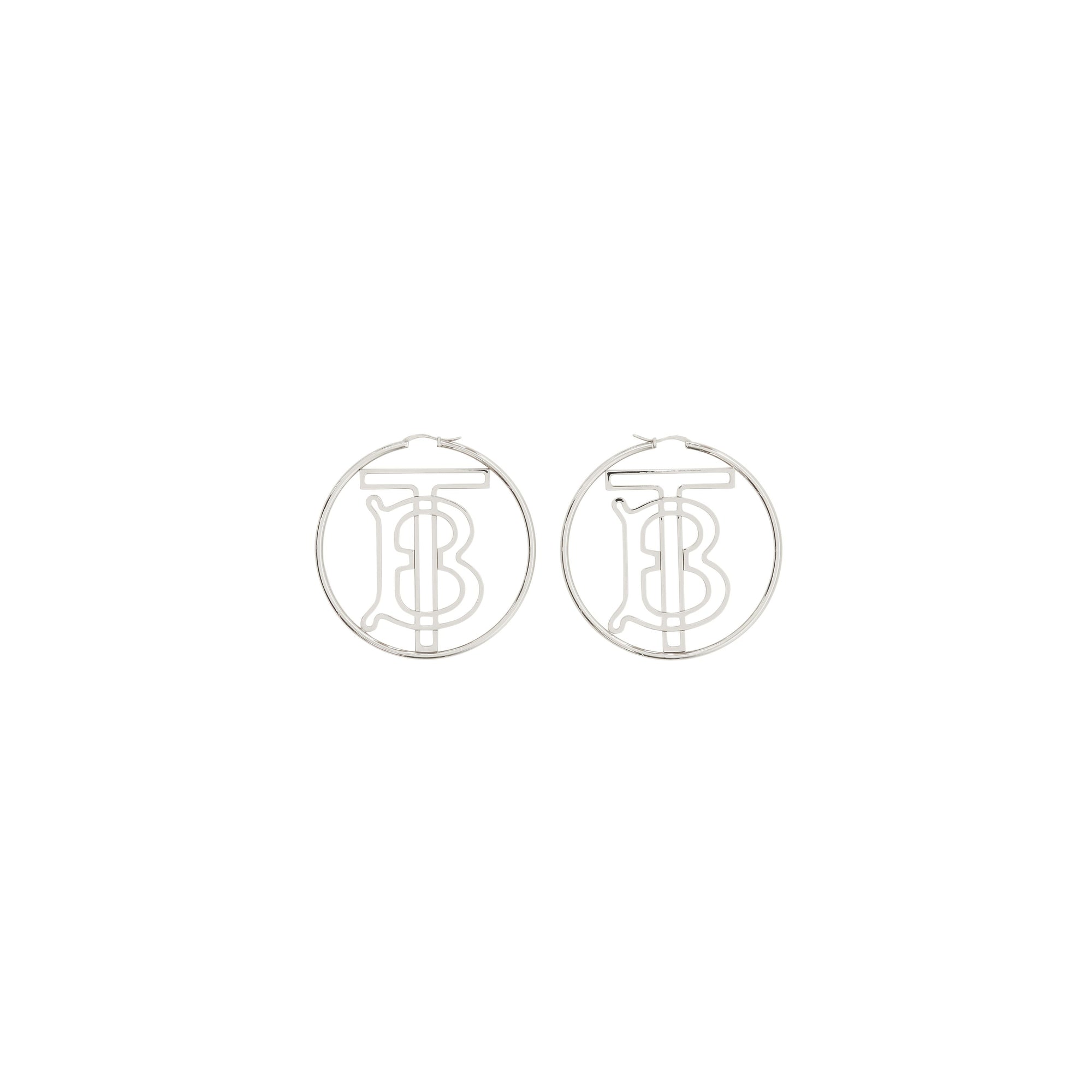 PALLADIO Créoles plaquées palladium Monogram