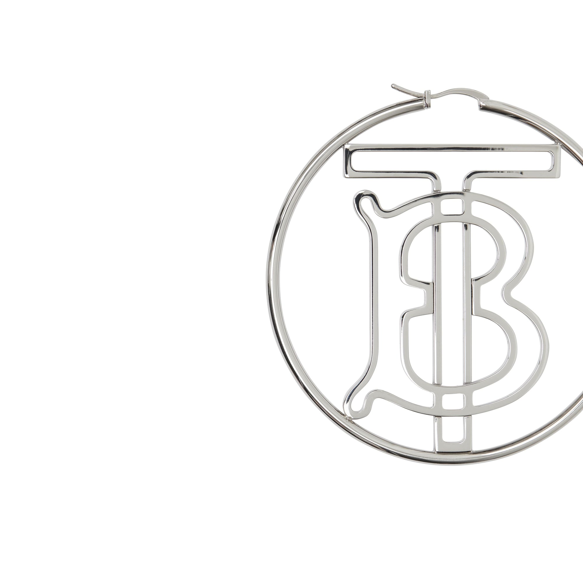 PALLADIO Créoles plaquées palladium Monogram
