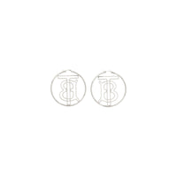 PALLADIO Créoles plaquées palladium Monogram