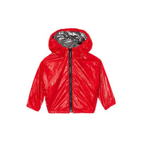 Veste légère à capuche avec logo - Rouge vif