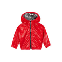 BRIGHT RED Veste légère à capuche avec logo