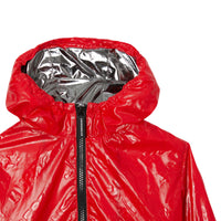 Veste légère à capuche avec logo - Rouge vif