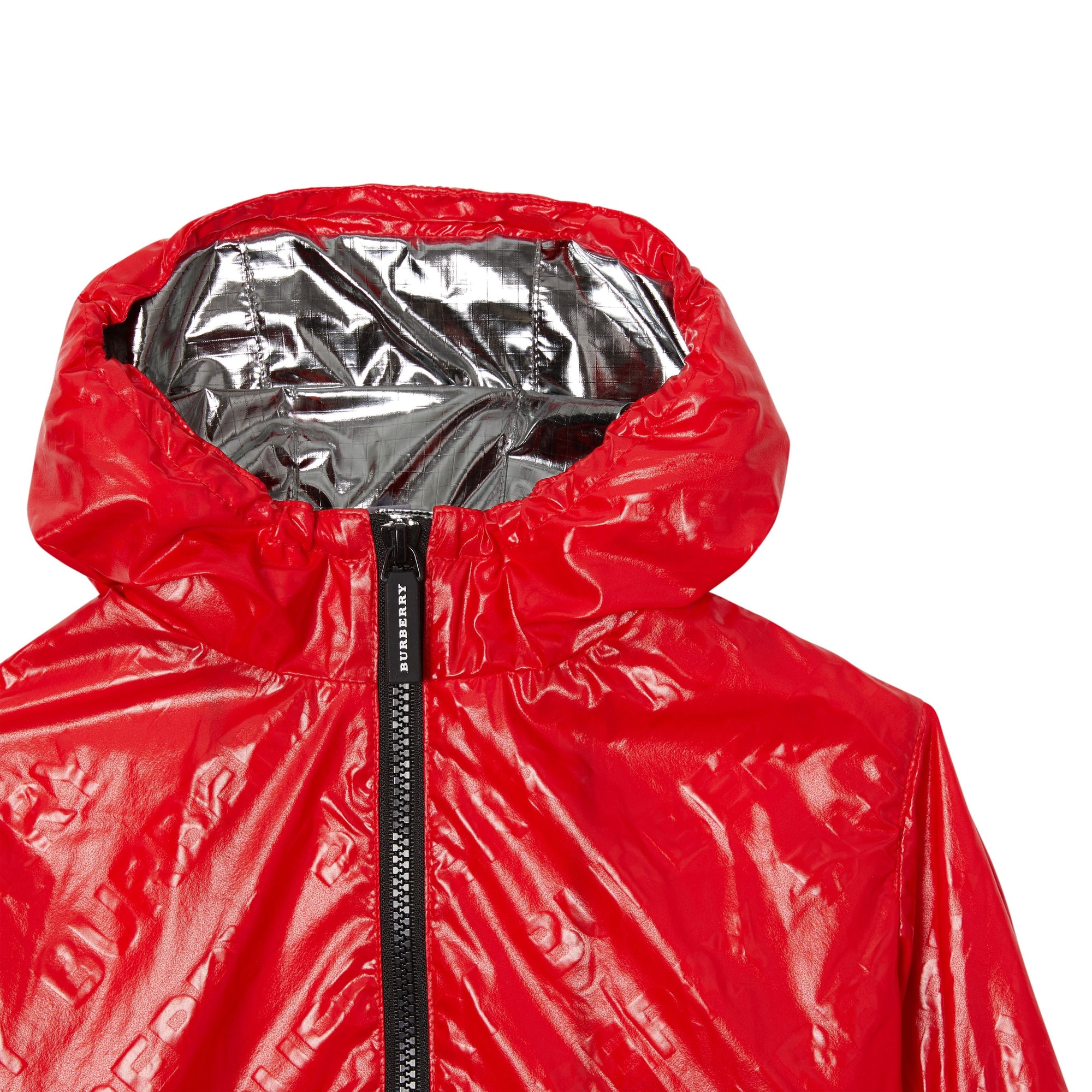 Veste légère à capuche avec logo - Rouge vif