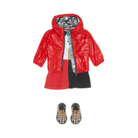 Veste légère à capuche avec logo - Rouge vif