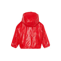 BRIGHT RED Veste légère à capuche avec logo
