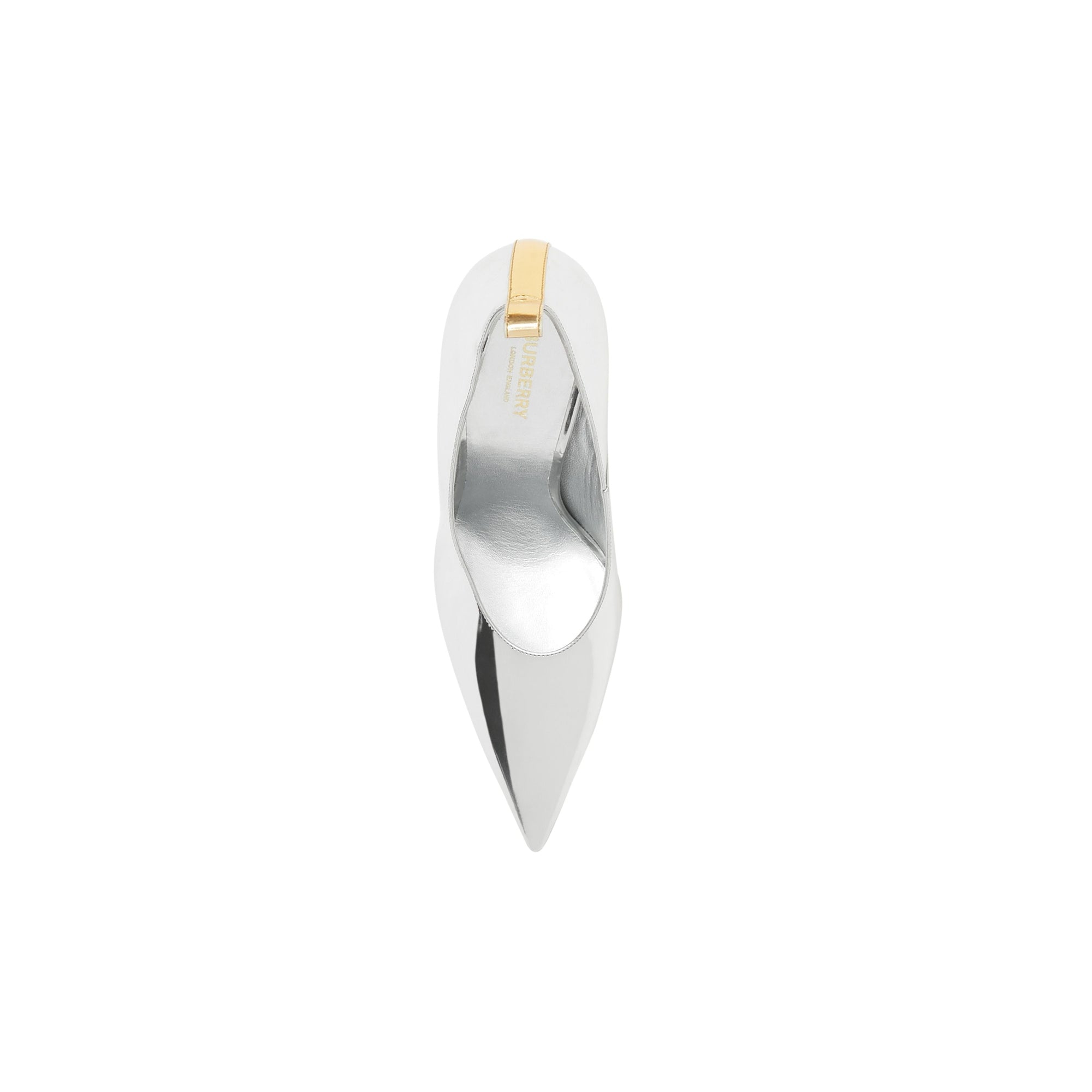 Escarpins en cuir métallisé bicolore - Argent & or