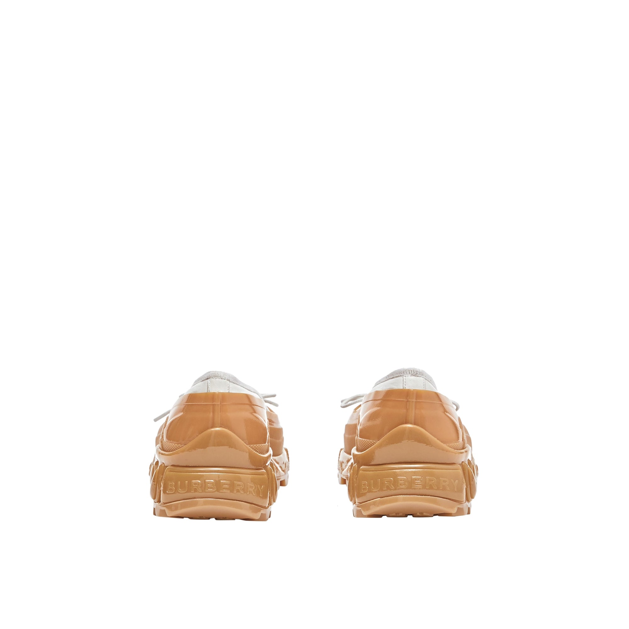 WHITE/AMBER Chaussures plates en cuir d'agneau avec surchaussure
