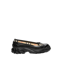 Chaussures plates en coton vintage check avec surchaussure - Beige d'archive