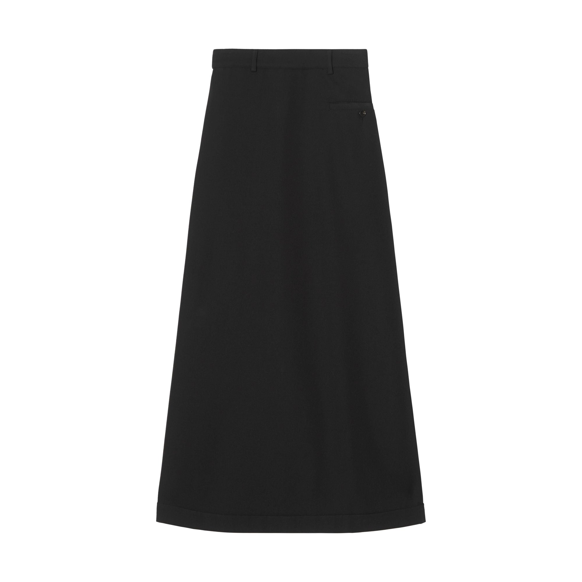 BLACK Pantalon ample en laine avec panneau façon jupe