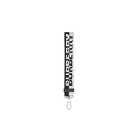 BLACK/WHITE Bijou porte-clés avec logo en jacquard bicolore