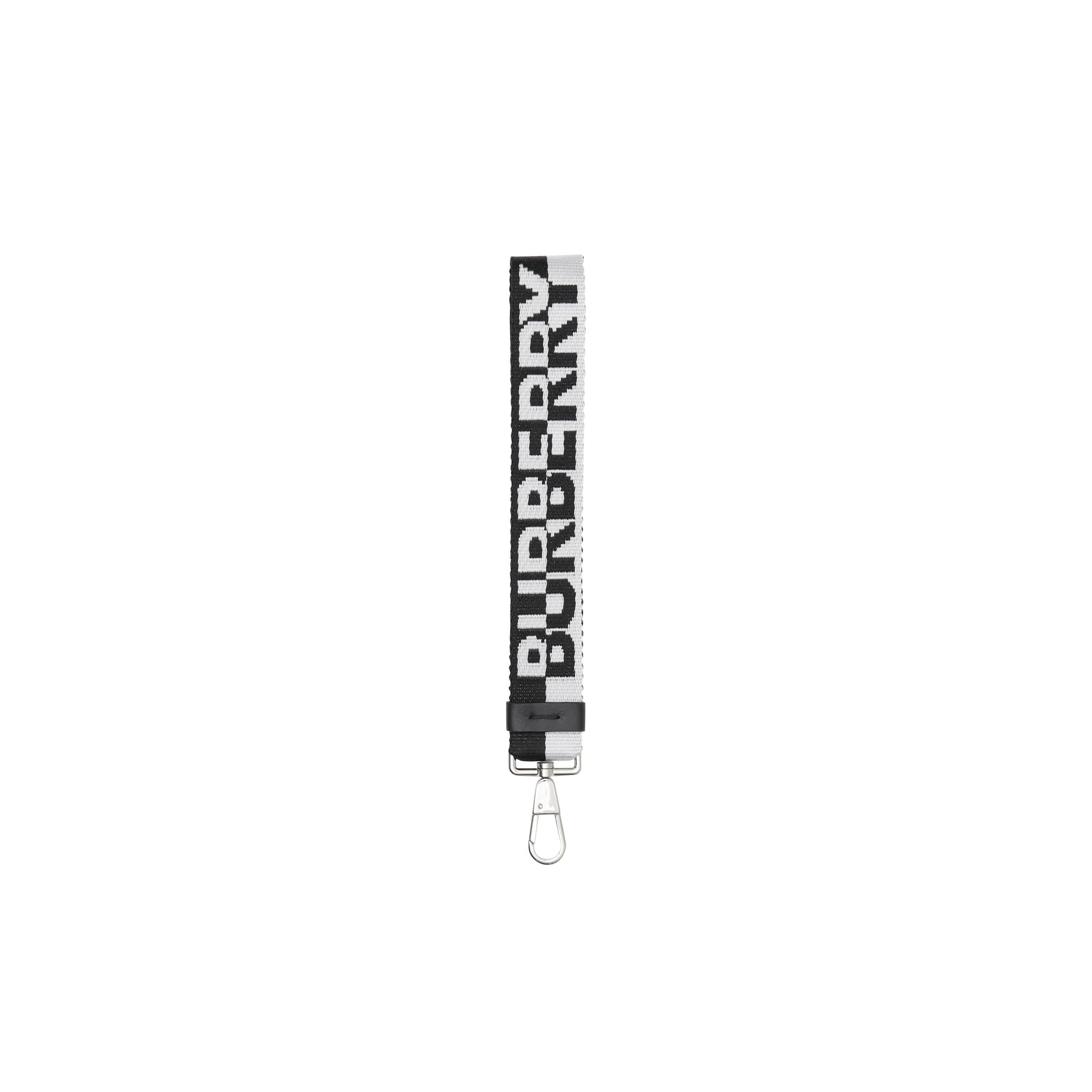 BLACK/WHITE Bijou porte-clés avec logo en jacquard bicolore