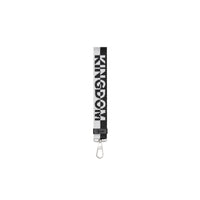 BLACK/WHITE Bijou porte-clés avec logo en jacquard bicolore
