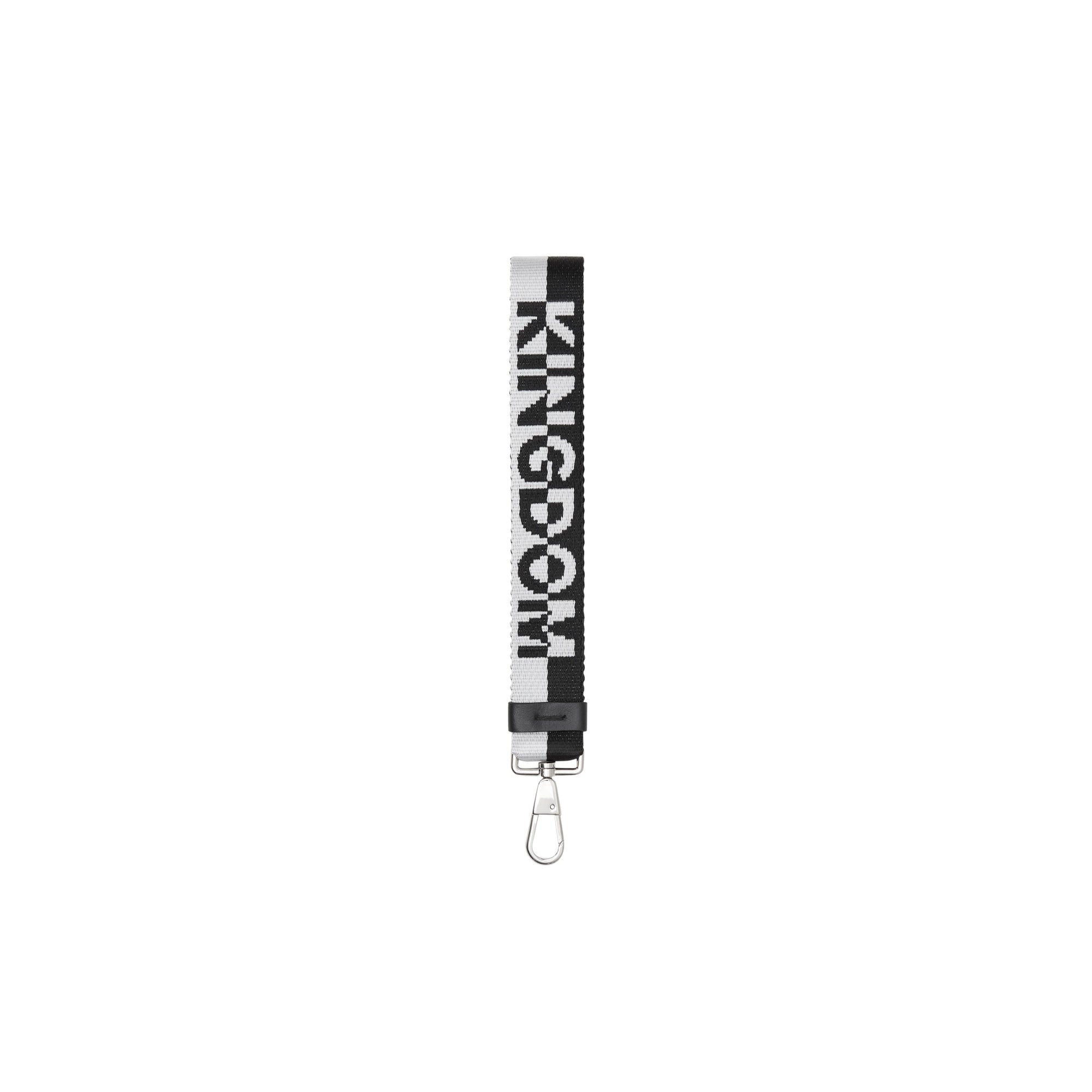 BLACK/WHITE Bijou porte-clés avec logo en jacquard bicolore