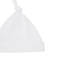 Coffret cadeau trois pièces pour bébé en coton stretch avec check - Blanc