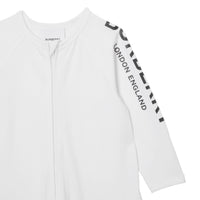 WHITE Coffret cadeau deux pièces pour bébé en coton stretch avec logo