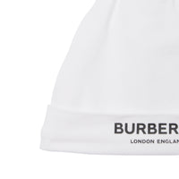 Coffret cadeau deux pièces pour bébé en coton stretch avec logo - Blanc