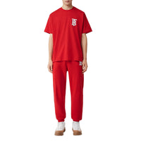 BRIGHT RED T-shirt oversize en coton Monogram