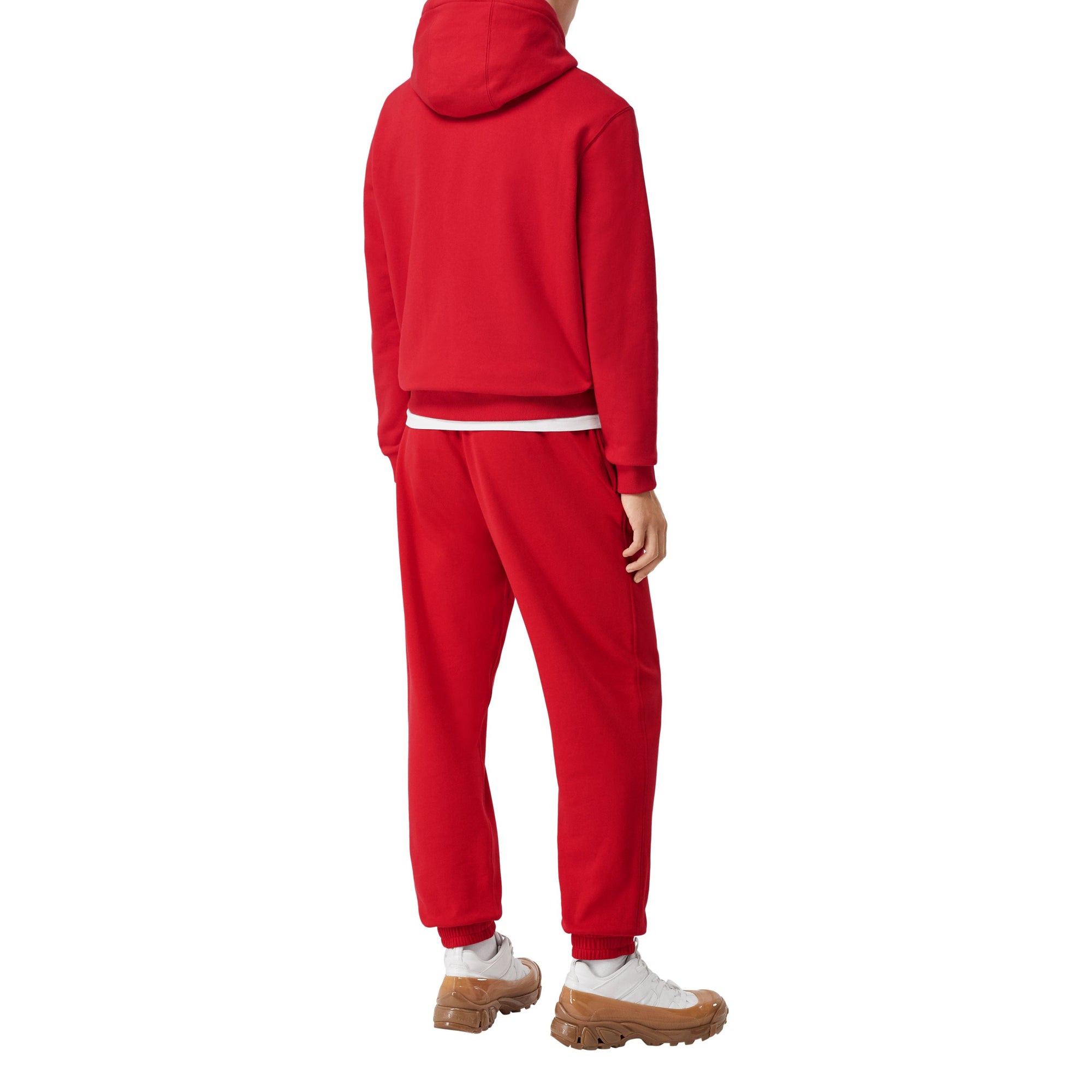 BRIGHT RED Hoodie en coton Monogram