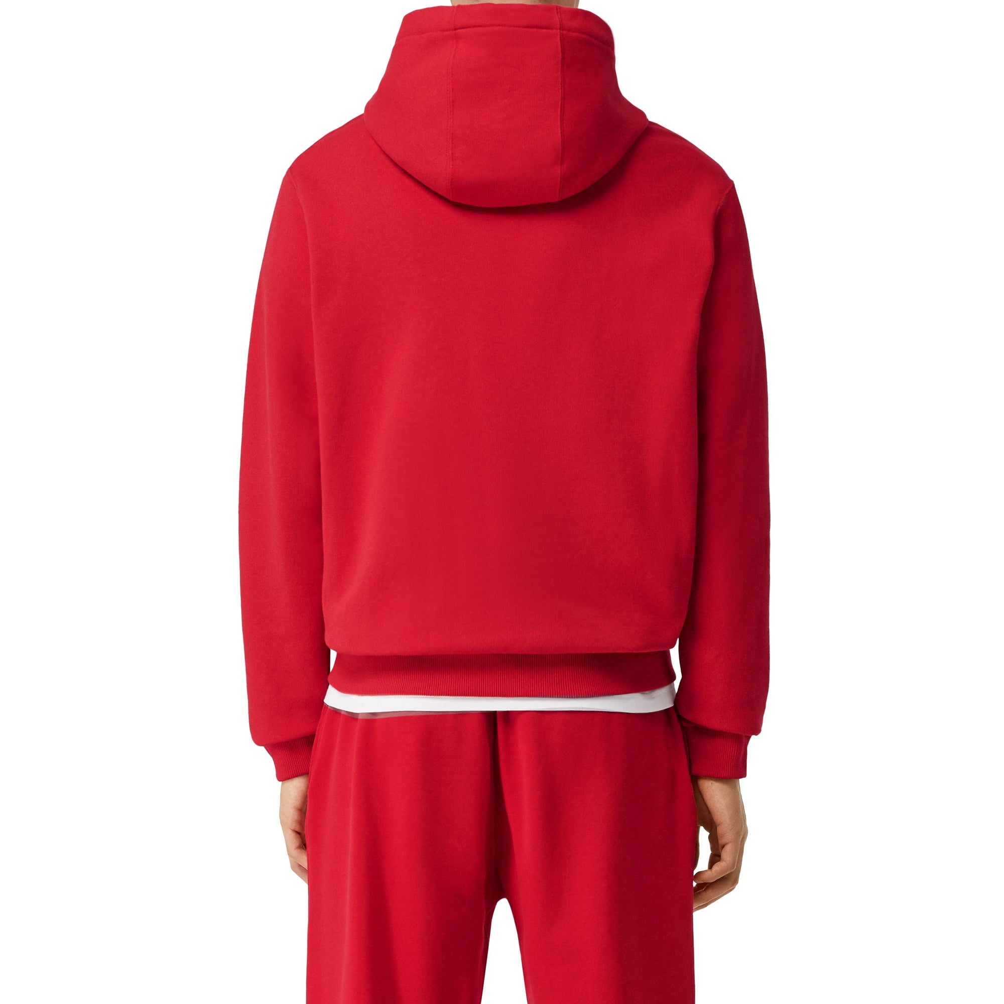 BRIGHT RED Hoodie en coton Monogram