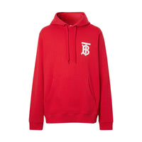 BRIGHT RED Hoodie en coton Monogram