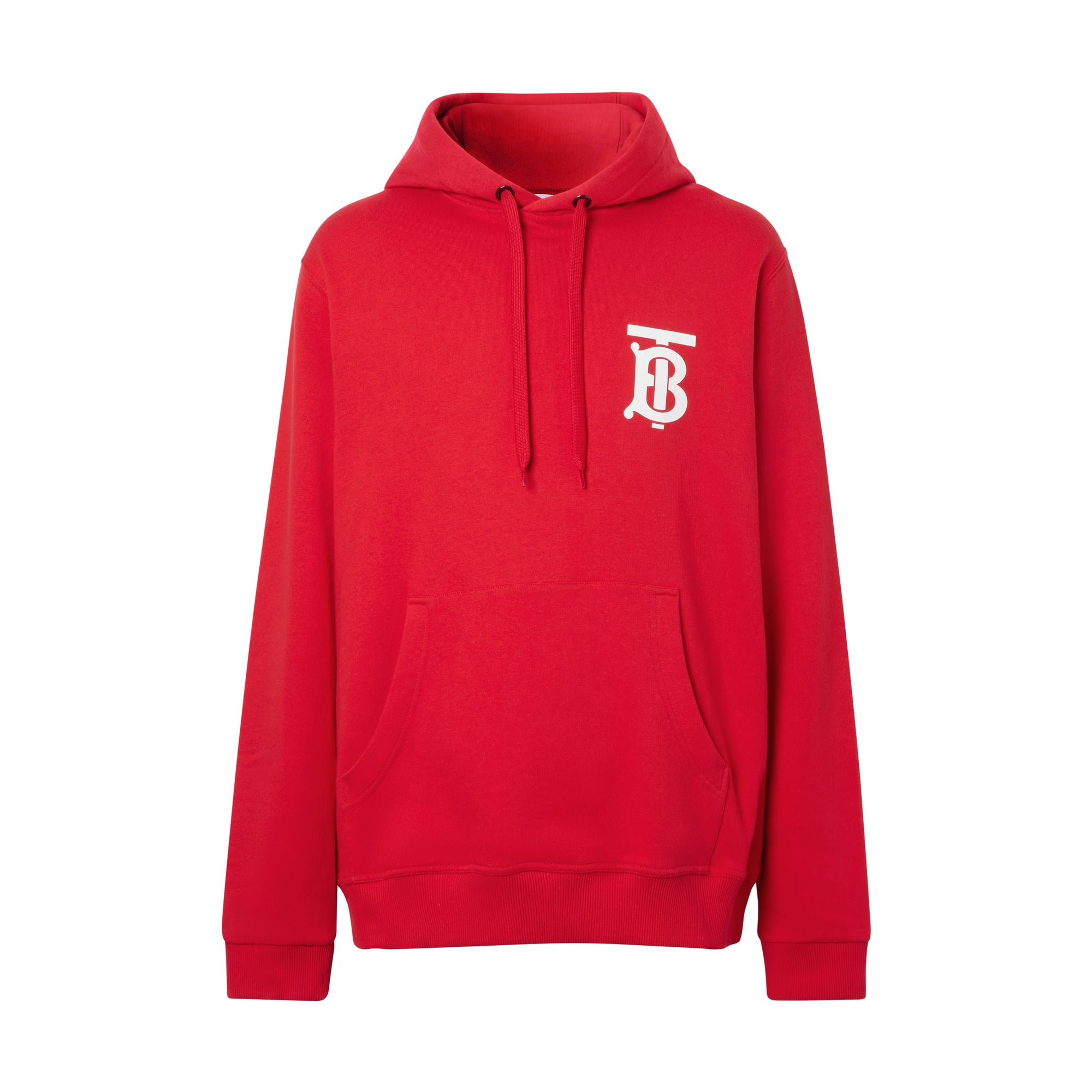 BRIGHT RED Hoodie en coton Monogram