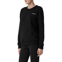 Sweat-shirt oversize en coton monogram avec cristaux - Noir