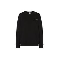 Sweat-shirt oversize en coton monogram avec cristaux - Noir